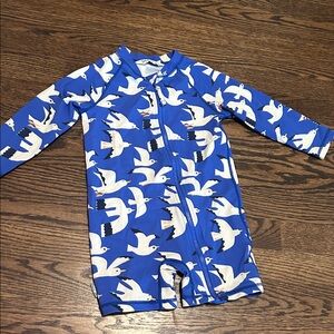 JAN & JUL Boys 3T UV Swim-Suit rash, guard, seagull blueprint